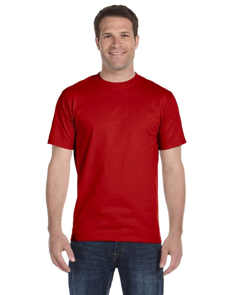 Hanes Beefy-T Crewneck Short-Sleeve T-Shirt Deep Red