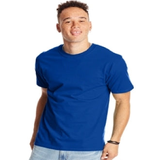 Hanes Beefy-T Crewneck Short-Sleeve T-Shirt Deep Royal