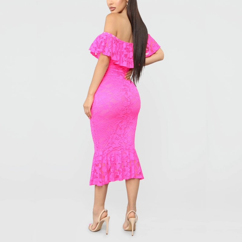 Frivolously Pink Midi Dress