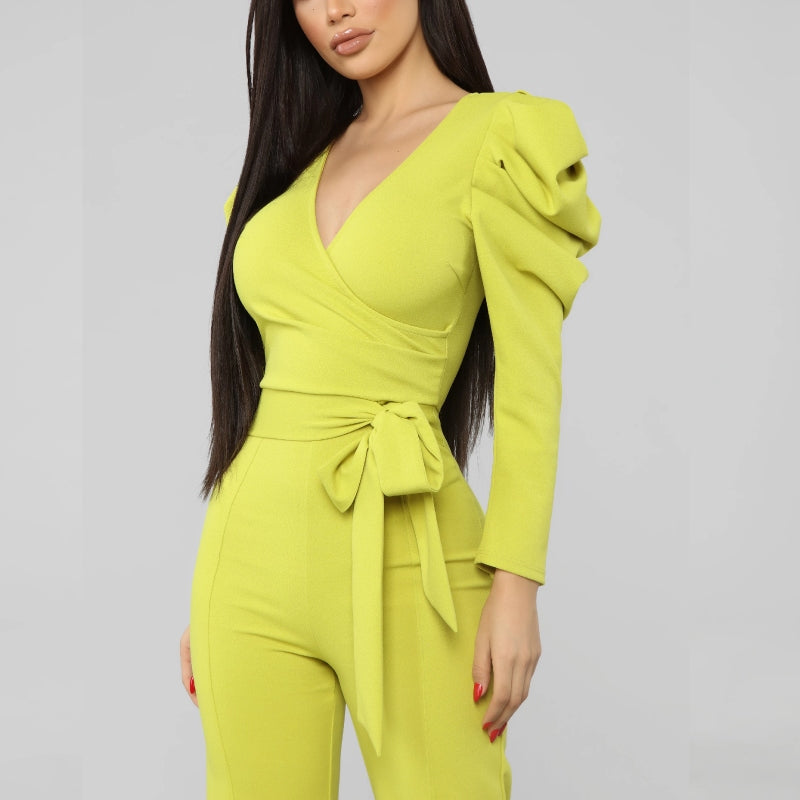 Ride the Wave Jumpsuit Lime