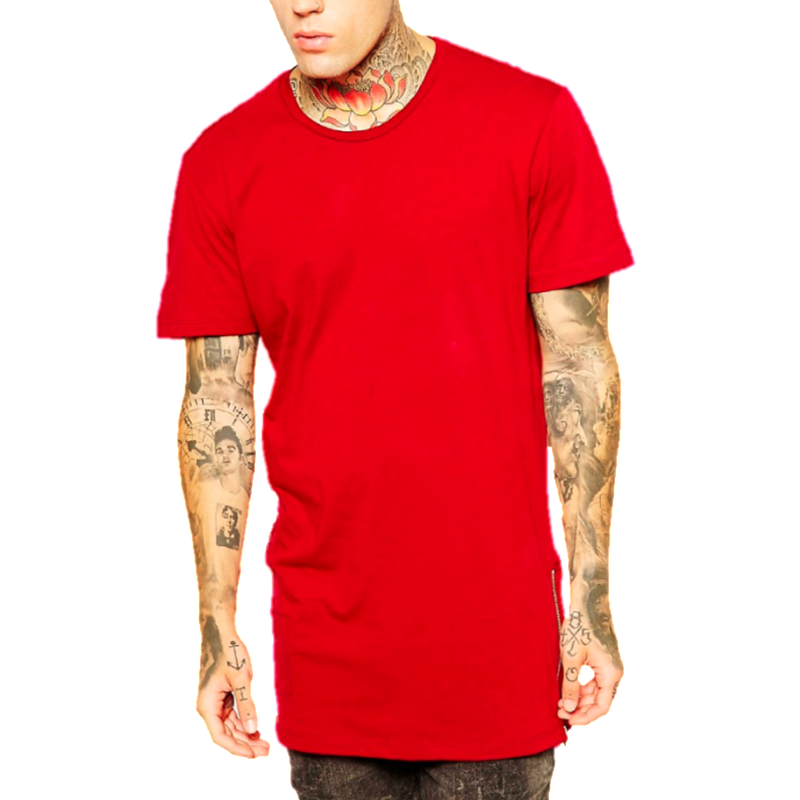M.O.C Extended Tee w Zip - Red