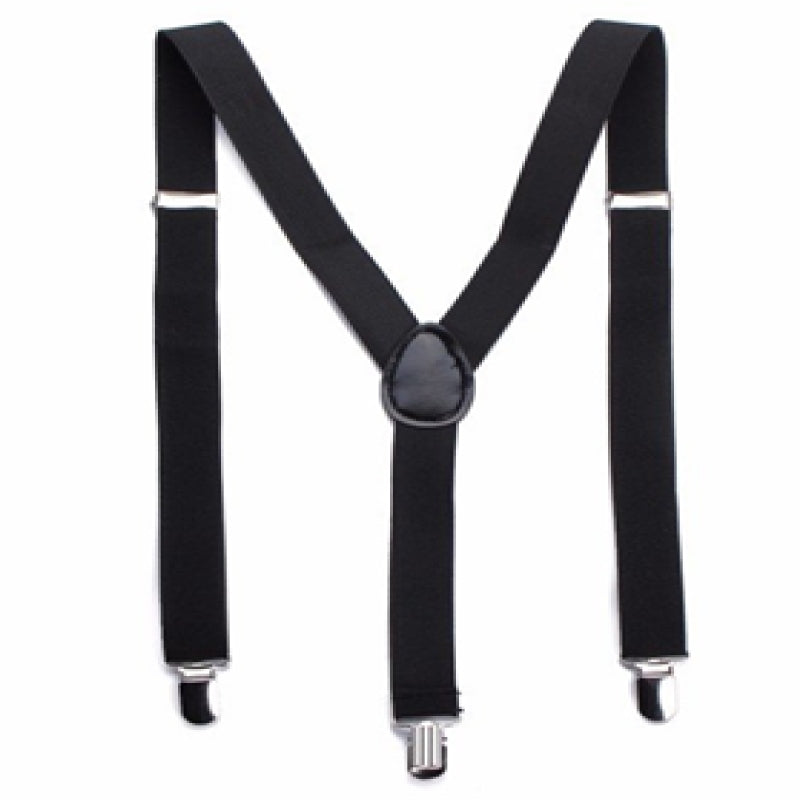 Elastic Y-Shape Braces/ Suspenders Black