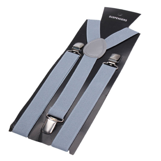 Elastic Y-Shape Braces/ Suspenders Grey