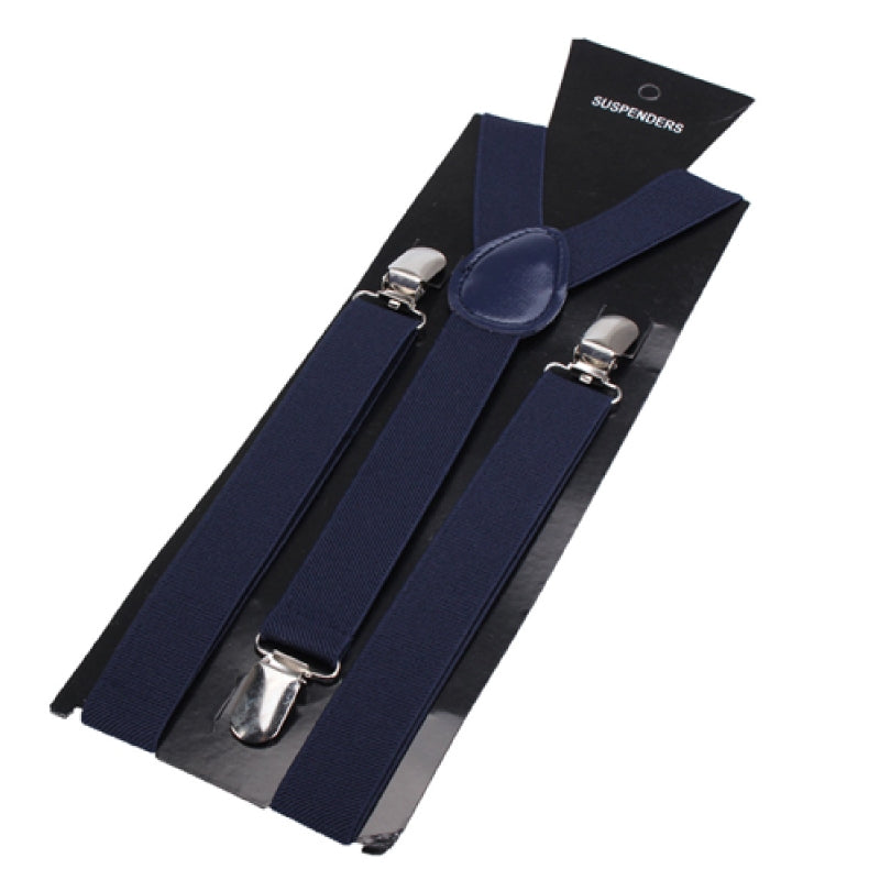 Elastic Y-Shape Braces/ Suspenders Navy